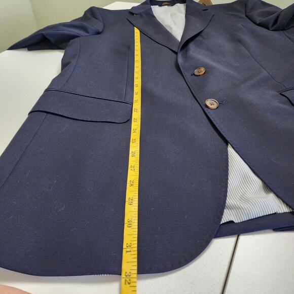 Brooks Brothers Mens Explorer Madison Fit Wool Blazer Suit Jacket Size 42R Blue - Picture 11 of 13